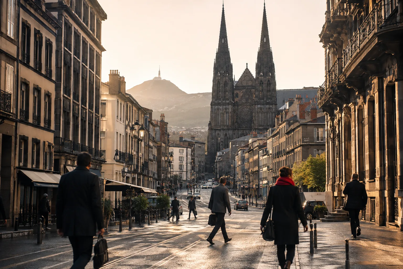 Vue emblématique de Clermont-Ferrand