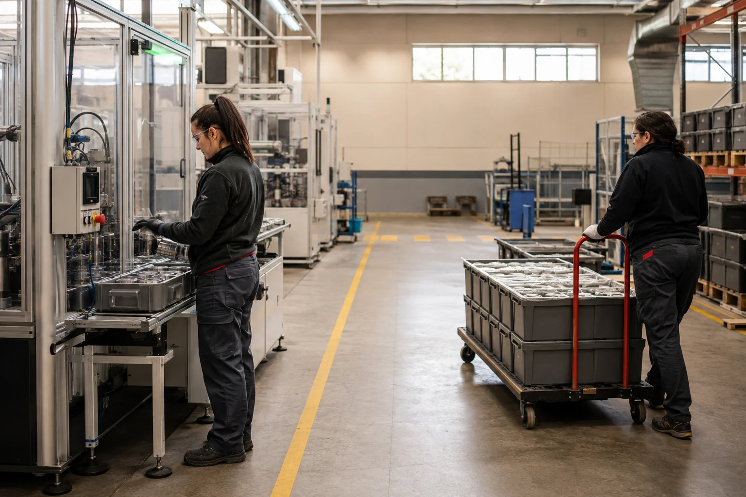 Agent de Production et Manutentionnaire dans leurs environnements de travail