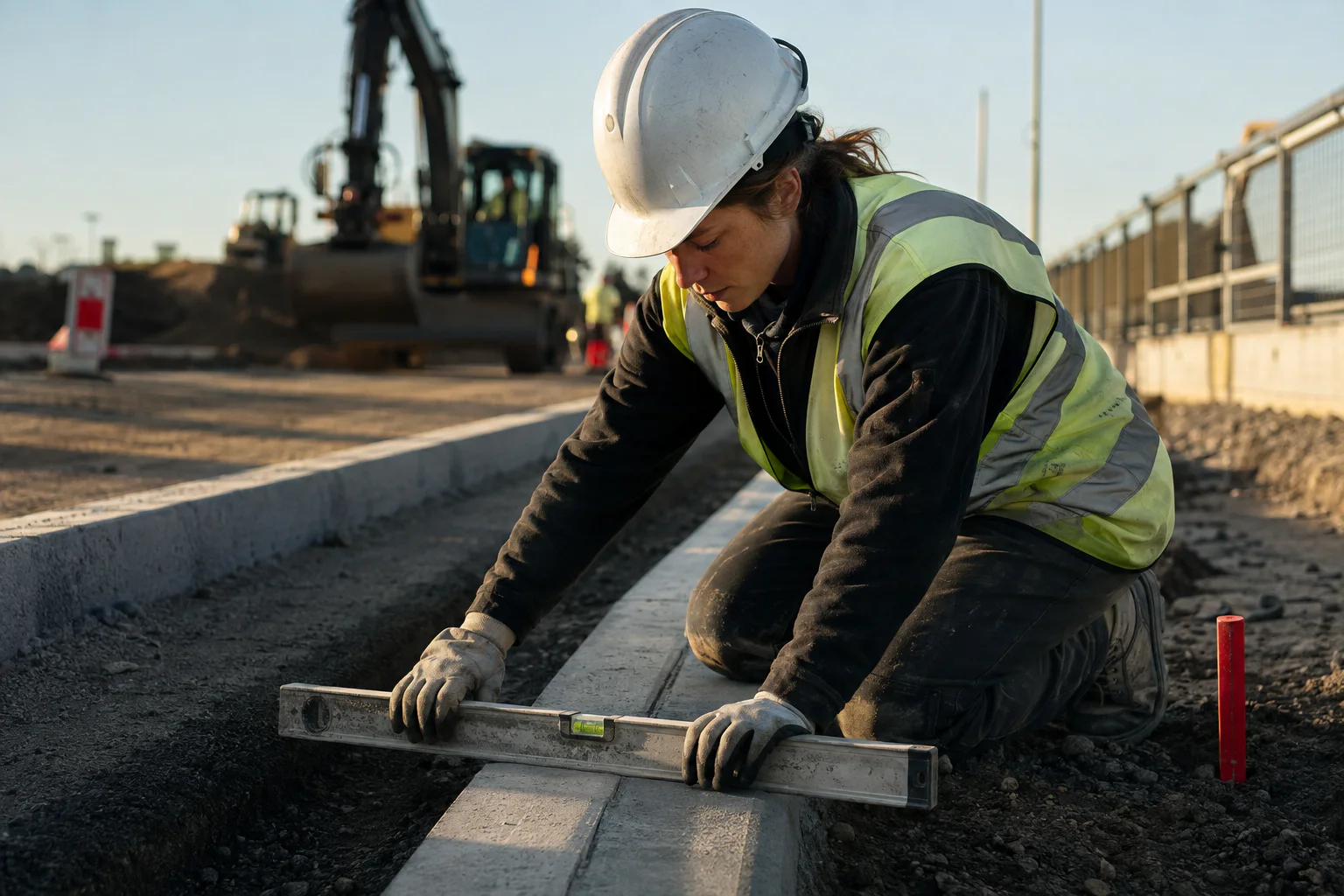 Ouvrier BTP dans son environnement de travail