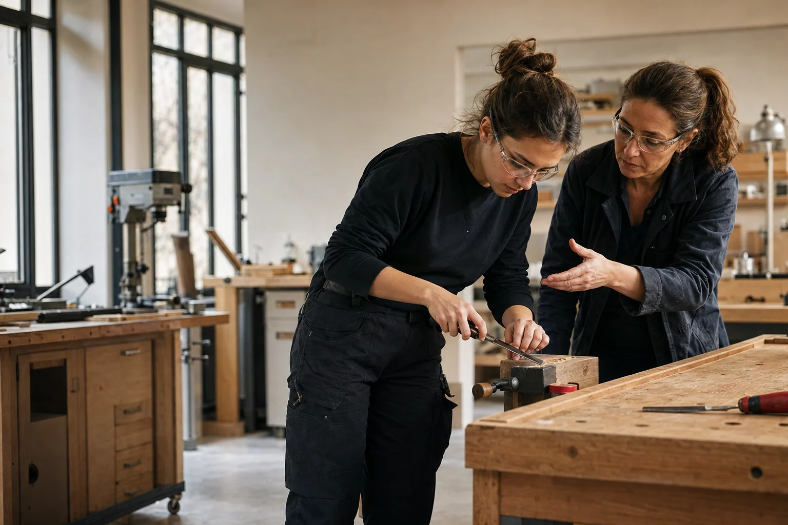 Une jeune professionnelle accompagnée par sa tutrice
