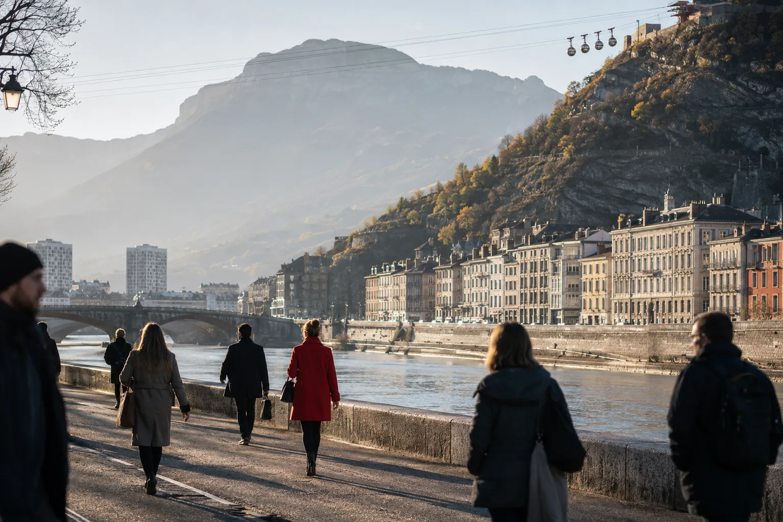 Vue emblématique de Grenoble