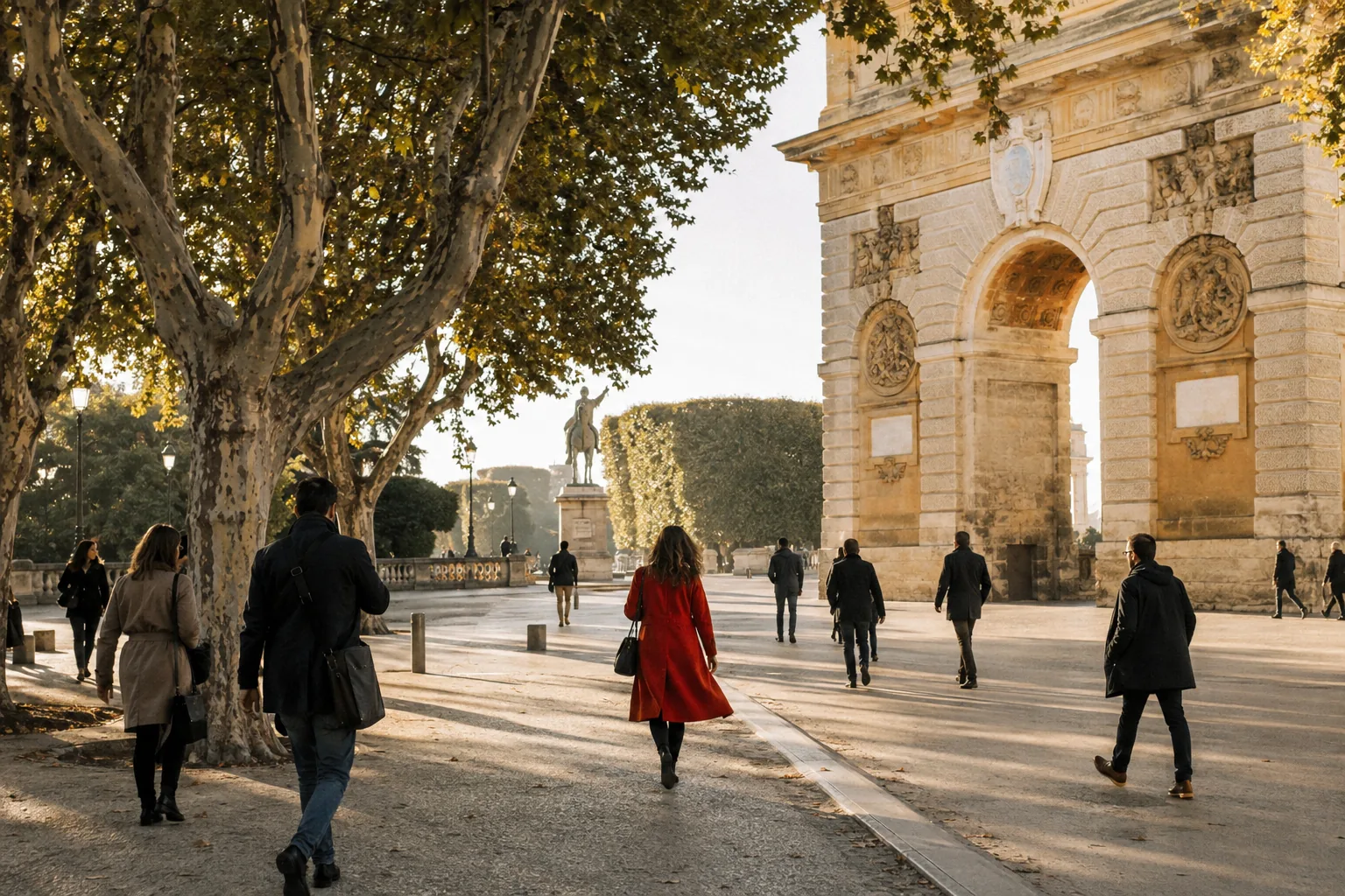 Vue emblématique de Montpellier