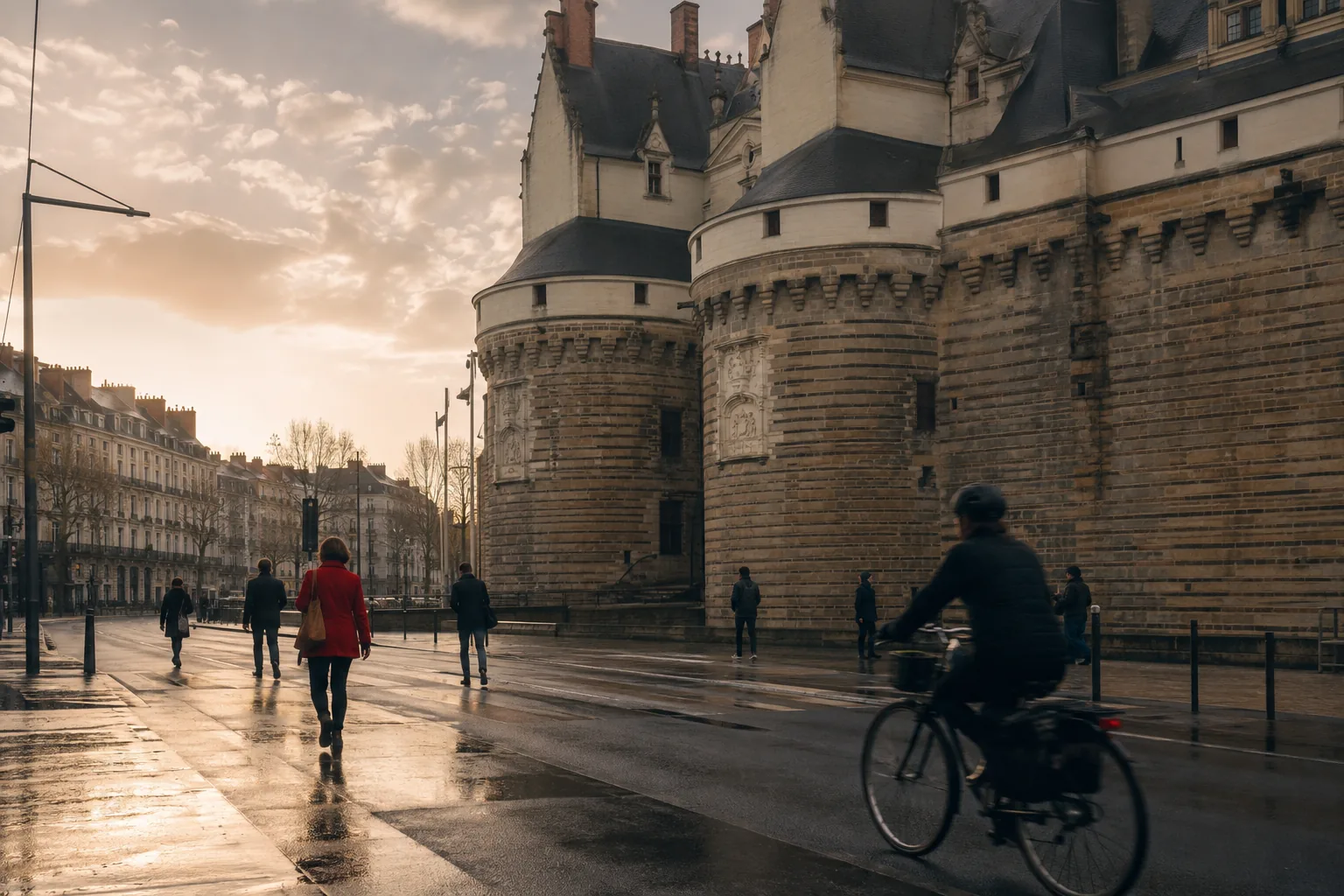 Vue emblématique de Nantes
