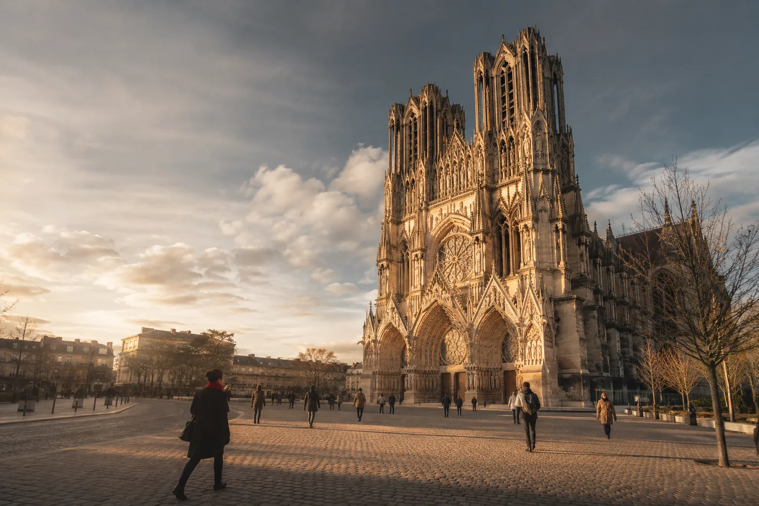 Vue emblématique de Reims
