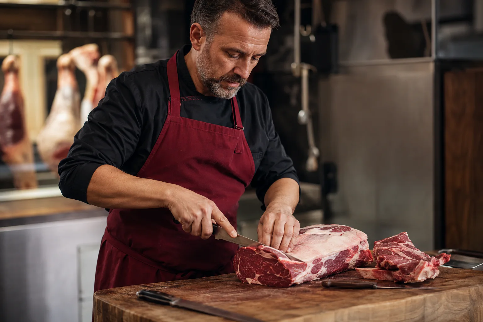 Boucher / Bouchère dans son environnement de travail