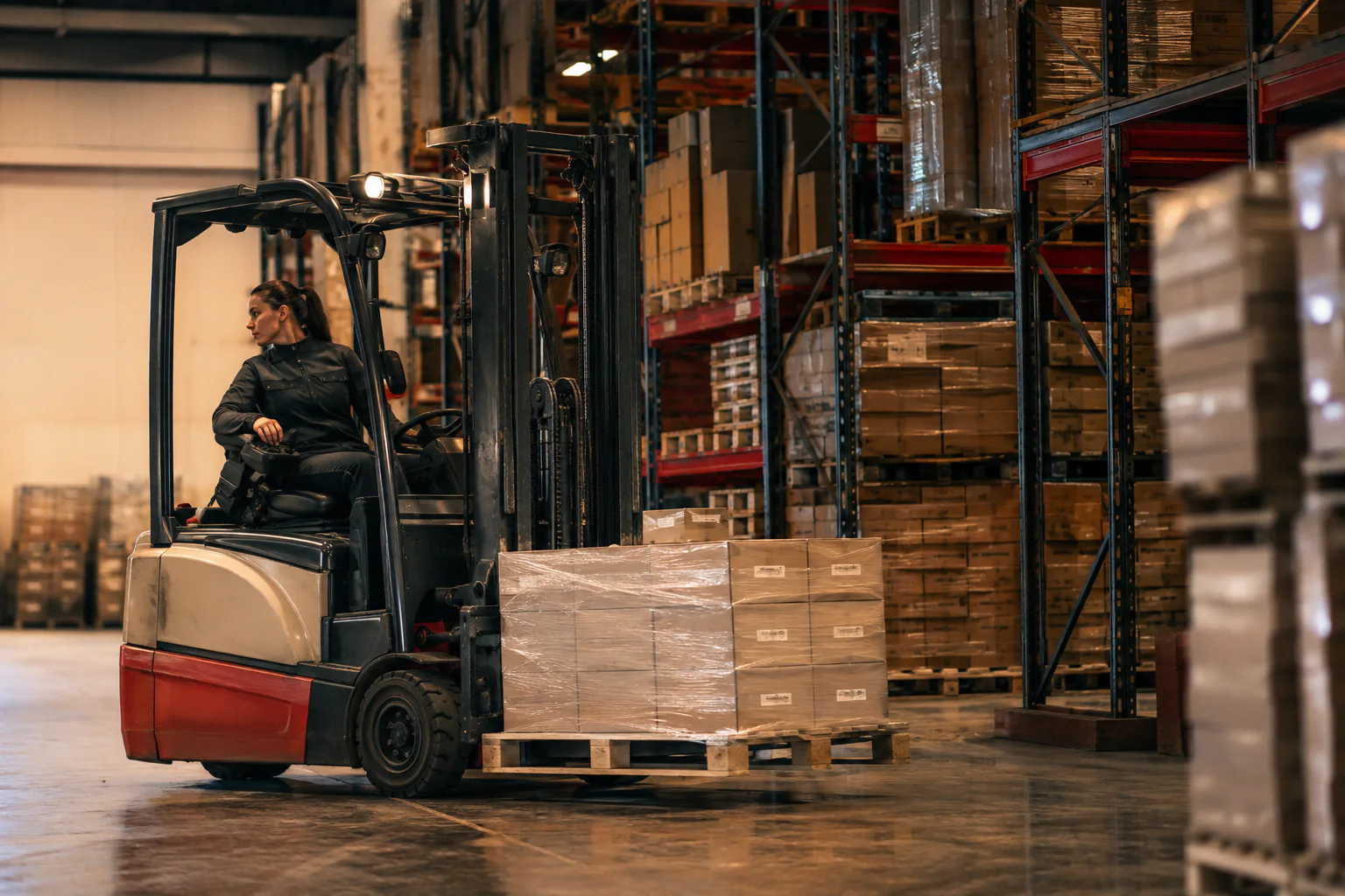 Cariste dans son environnement de travail