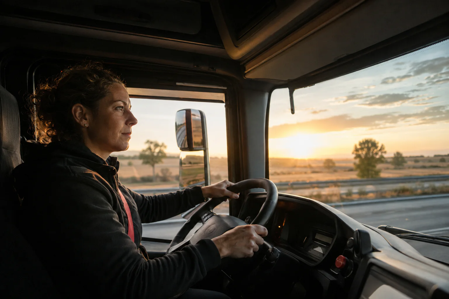 Chauffeur dans son environnement de travail
