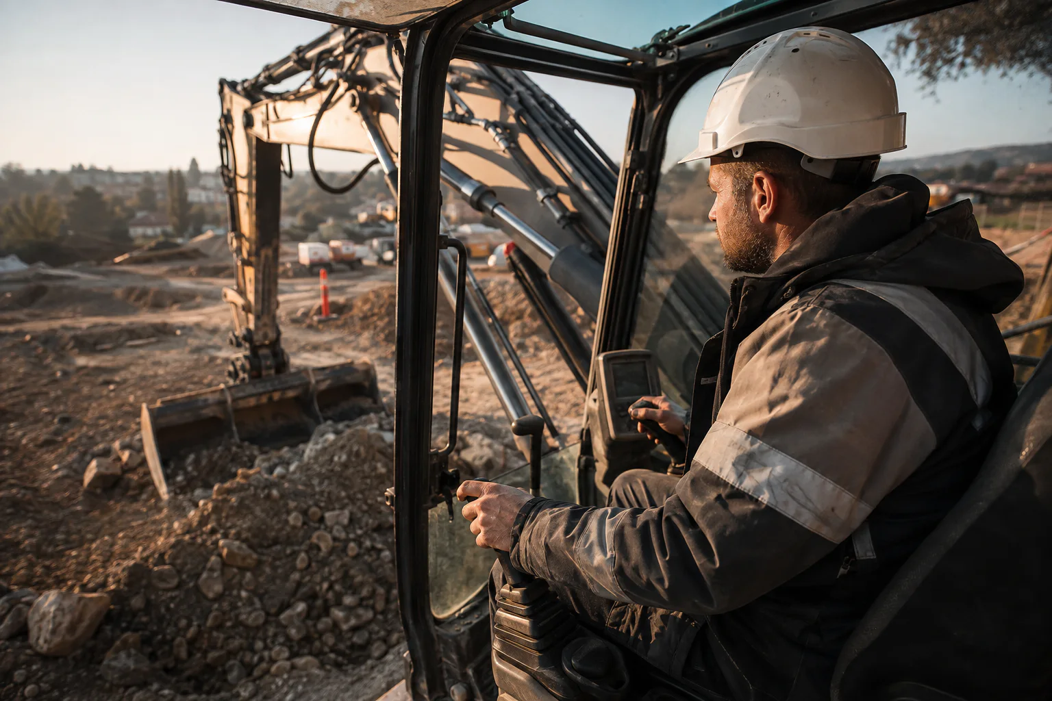 Conducteur d'Engins dans son environnement de travail