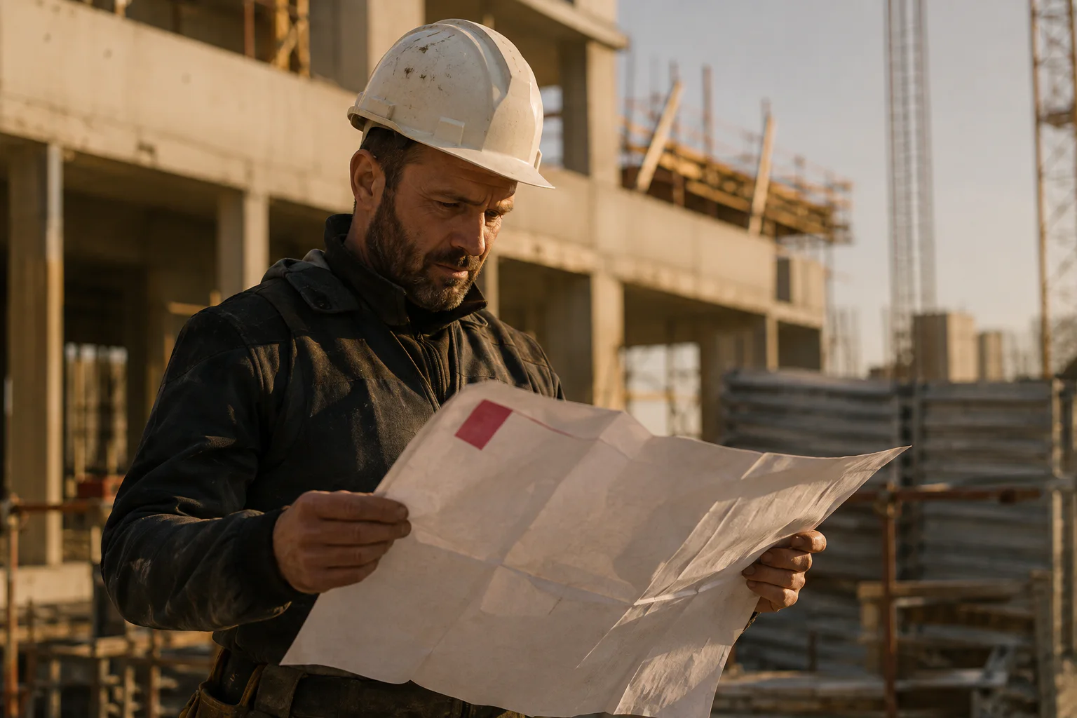 Ouvrier du Bâtiment dans son environnement de travail